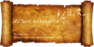 Ábri Kristóf névjegykártya